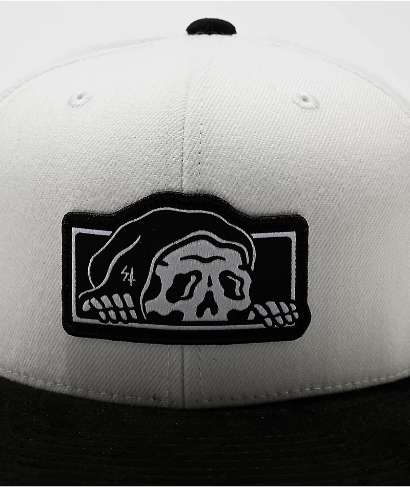 Lurking Class by Sketchy Tank Logo Black & White Snapback Hat