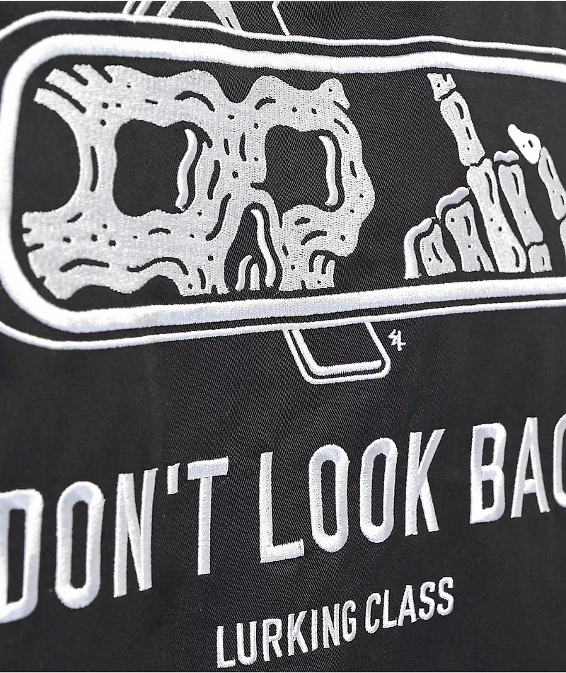 Lurking Class by Sketchy Tank Look Back Black Zip Work Shirt
