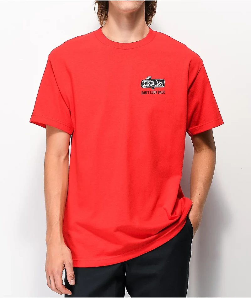 Lurking Class by Sketchy Tank Look Back Red T-Shirt