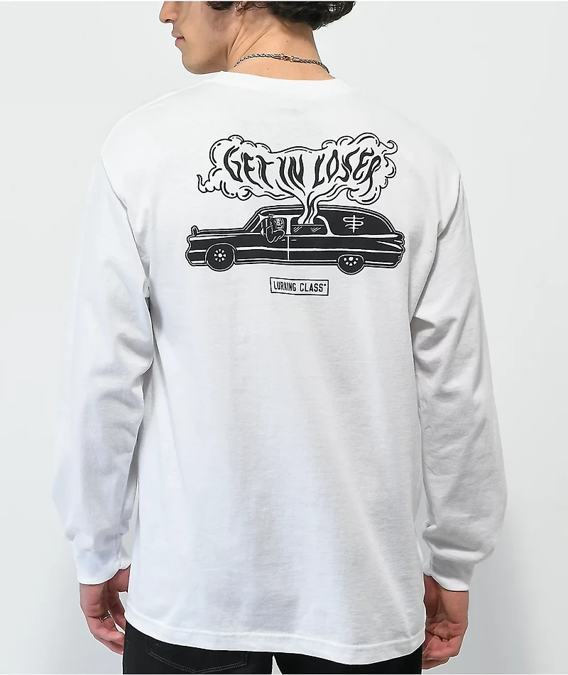 Lurking Class by Sketchy Tank Loser White Long Sleeve T-Shirt