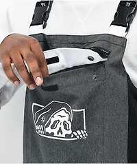 Lurking Class by Sketchy Tank Lurker Black & White Snowboard Bib Pants