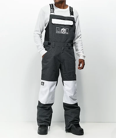 Lurking Class by Sketchy Tank Lurker Black & White Snowboard Bib Pants