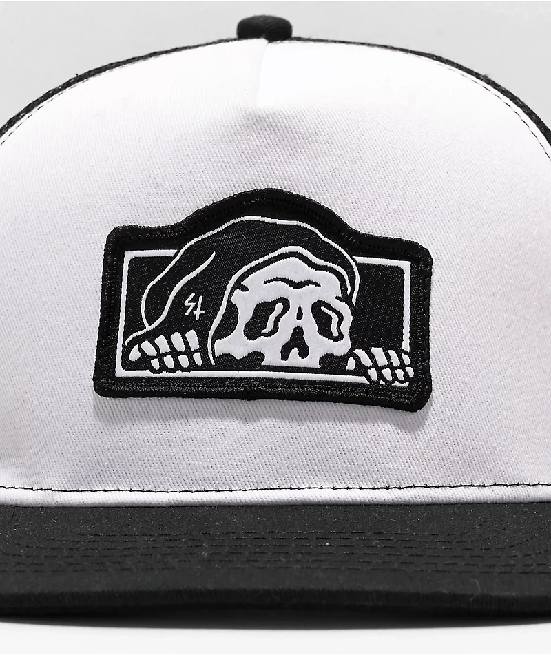 Lurking Class by Sketchy Tank Lurker Black & White Trucker Hat