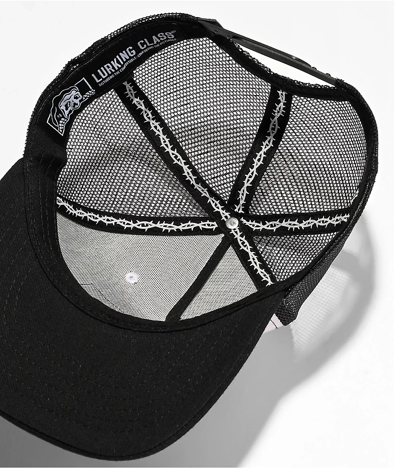 Lurking Class by Sketchy Tank Lurker Black & White Trucker Hat
