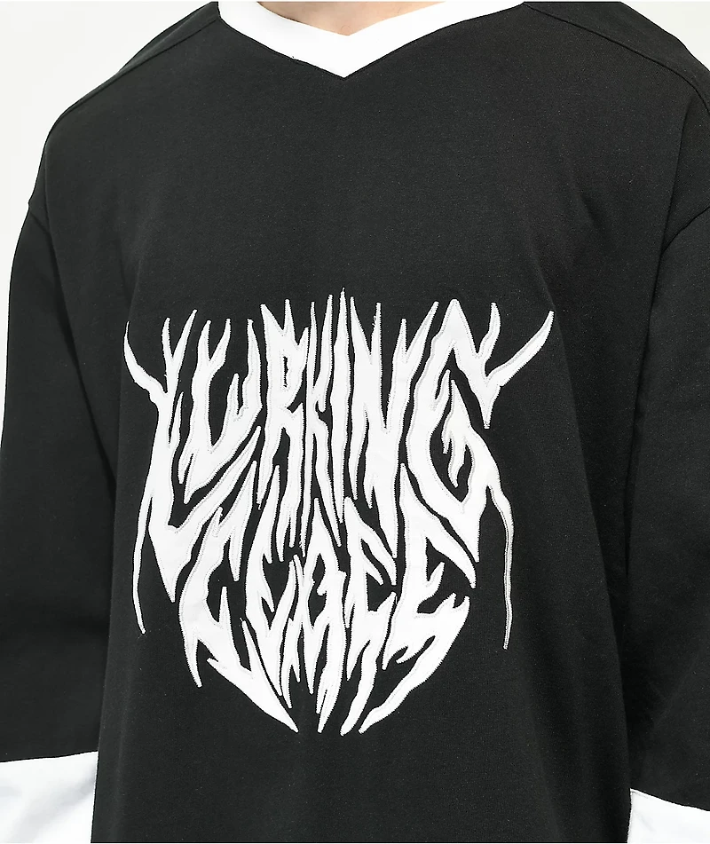 Lurking Class by Sketchy Tank Lurker Black Hockey Jersey