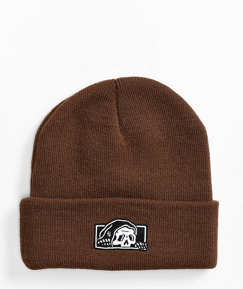 Lurking Class by Sketchy Tank Lurker Box Logo Brown Beanie