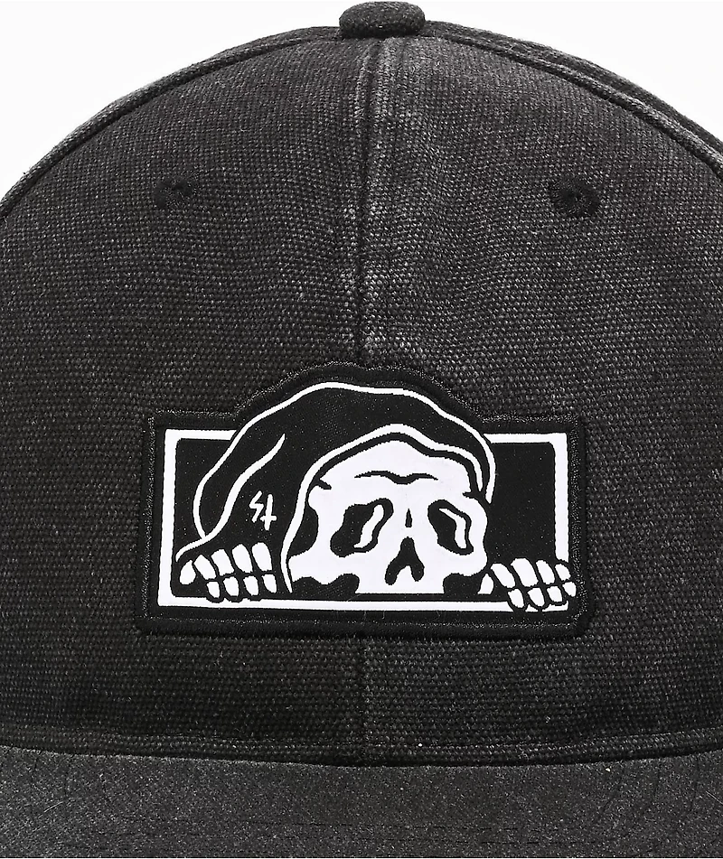 Lurking Class by Sketchy Tank Lurker Logo Black Wash Denim Snapback Hat