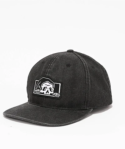 Lurking Class by Sketchy Tank Lurker Logo Black Wash Denim Snapback Hat