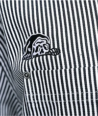 Lurking Class by Sketchy Tank Lurker Navy Blue & White Half Zip Work Shirt