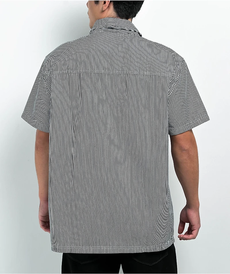 Lurking Class by Sketchy Tank Lurker Navy Blue & White Half Zip Work Shirt