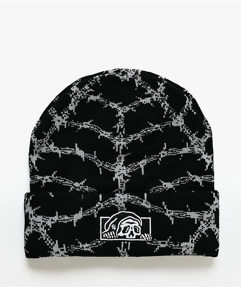 Lurking Class by Sketchy Tank Lurker Spiderweb Black Beanie