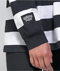 Lurking Class by Sketchy Tank Lurker Stripe Black & White Rugby Shirt