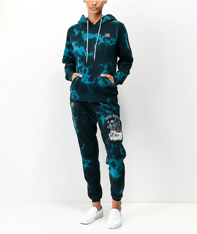 Lurking Class by Sketchy Tank Magic Moments Blue Tie Dye Hoodie