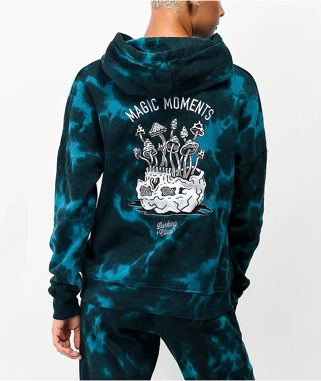 Lurking Class by Sketchy Tank Magic Moments Blue Tie Dye Hoodie at