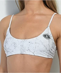 Lurking Class by Sketchy Tank Marble White Bralette Bikini Top