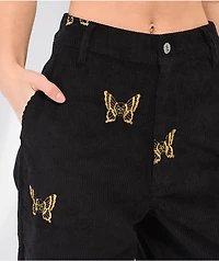 Lurking Class by Sketchy Tank Mariposa Black & Yellow Corduroy Pants