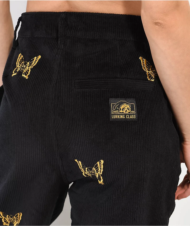 Lurking Class by Sketchy Tank Mariposa Black & Yellow Corduroy Pants