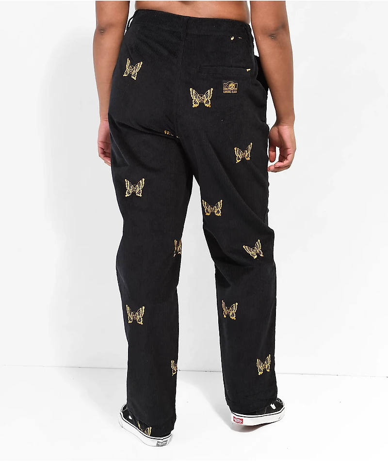 Lurking Class by Sketchy Tank Mariposa Black & Yellow Corduroy Pants