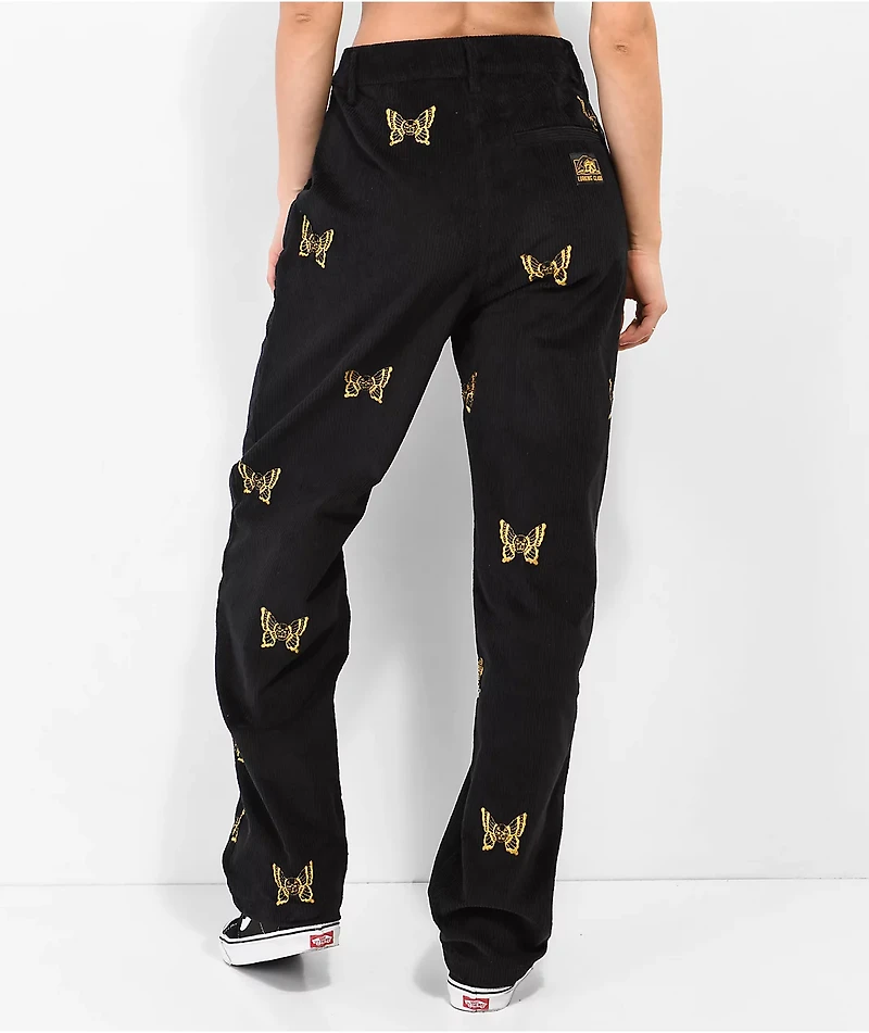 Lurking Class by Sketchy Tank Mariposa Black & Yellow Corduroy Pants