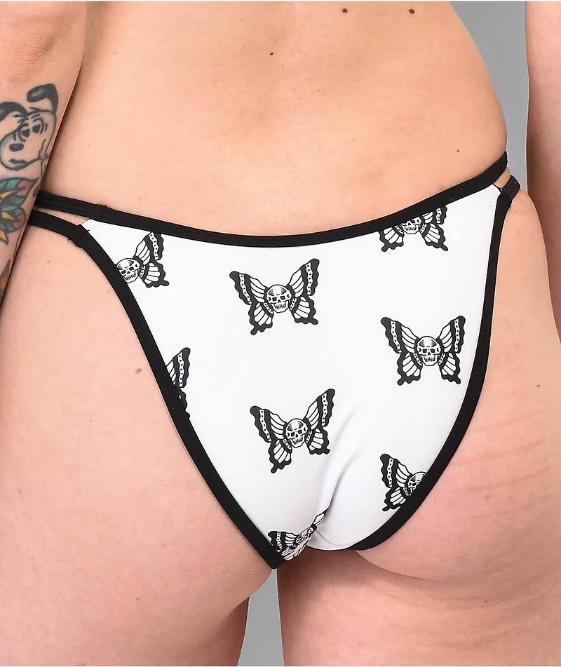 Lurking Class by Sketchy Tank Mariposa White High Leg Bikini Bottom