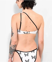 Lurking Class by Sketchy Tank Mariposa White One Shoulder Bikini Top