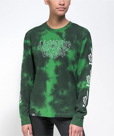 Lurking Class by Sketchy Tank Matrix Peace Green Tie Dye Long Sleeve T-Shirt