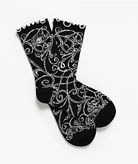 Lurking Class by Sketchy Tank Memento Mori Ruffle Black Half Crew Socks