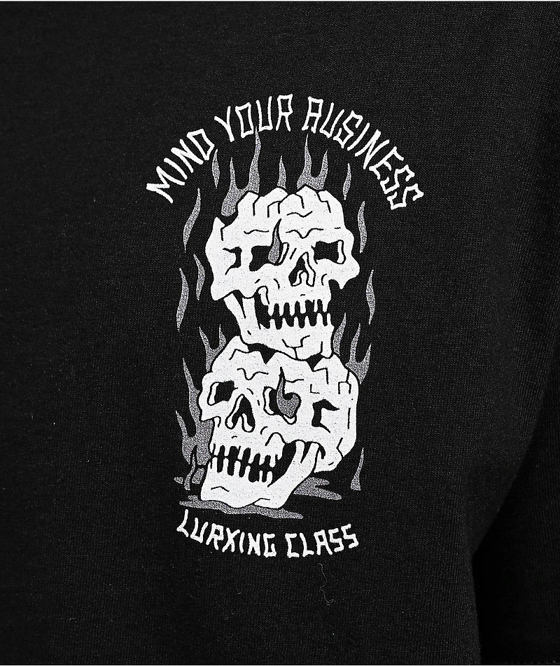 Lurking Class by Sketchy Tank Mind Your Business Black T-Shirt