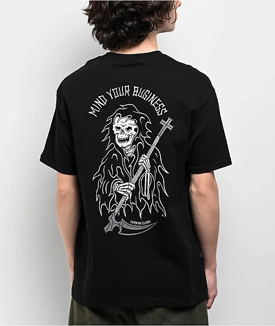 Lurking Class by Sketchy Tank Mind Your Business Black T-Shirt
