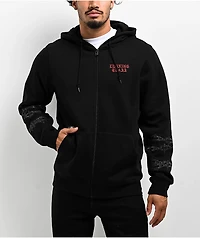 Lurking Class by Sketchy Tank Moons Black Zip Hoodie