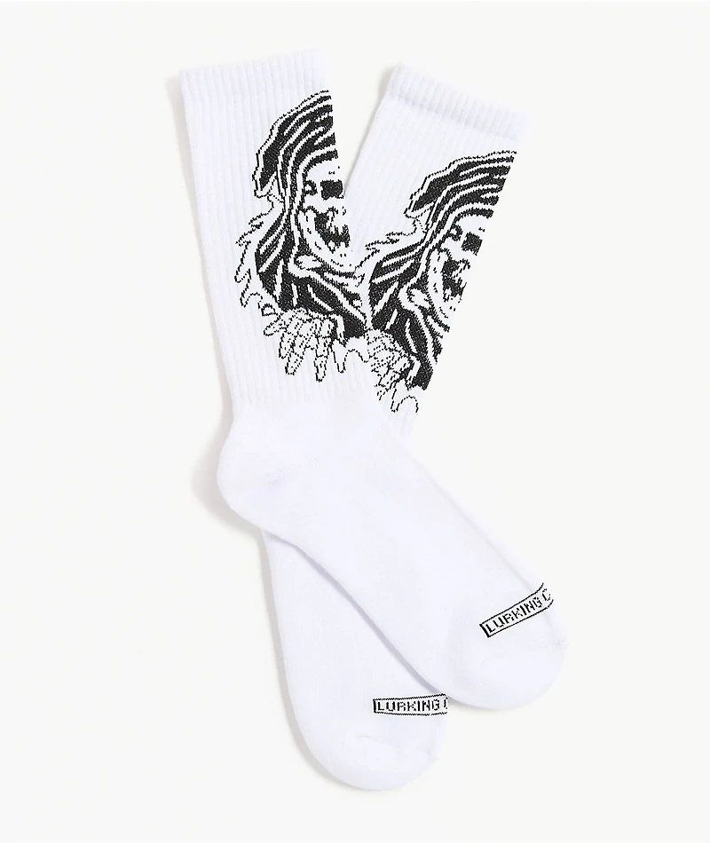 Lurking Class by Sketchy Tank Nice Day White Crew Socks