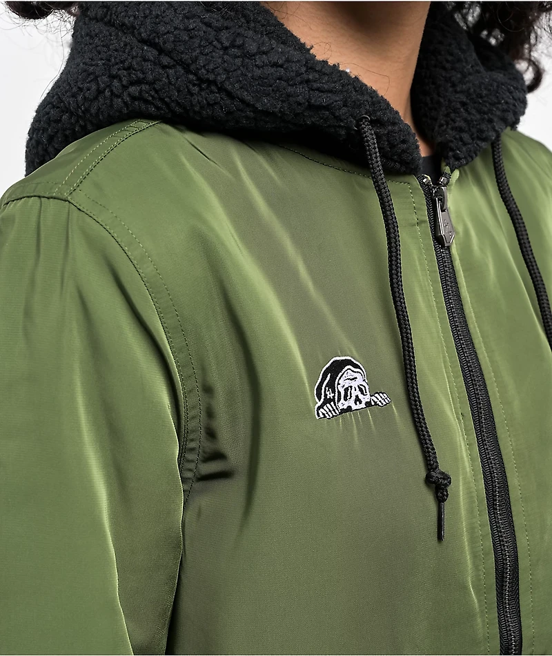 Lurking Class by Sketchy Tank No Masters Olive Green Bomber Jacket