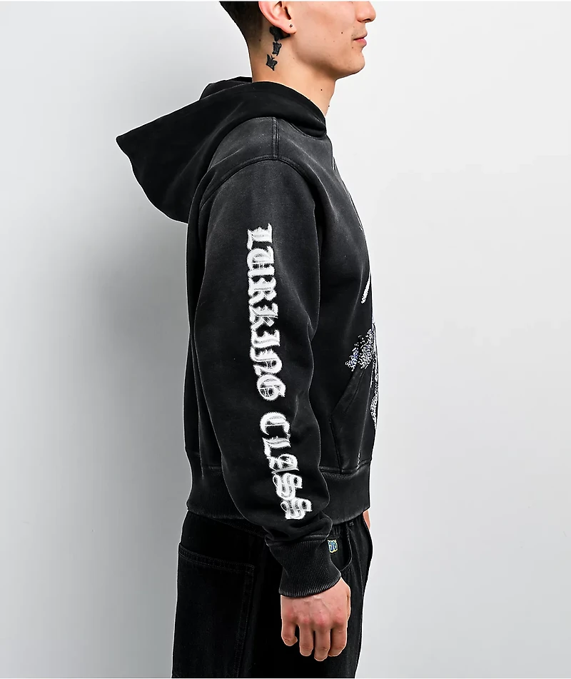 Lurking Class by Sketchy Tank Pale Horse Black Wash Crop Hoodie