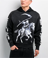 Lurking Class by Sketchy Tank Pale Horse Black Wash Crop Hoodie