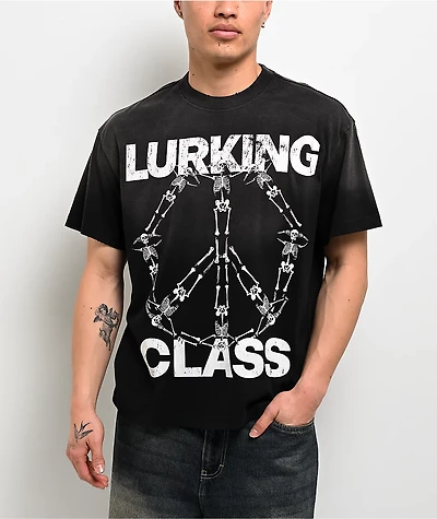 Lurking Class by Sketchy Tank Peace Of Mind Black Wash T-Shirt