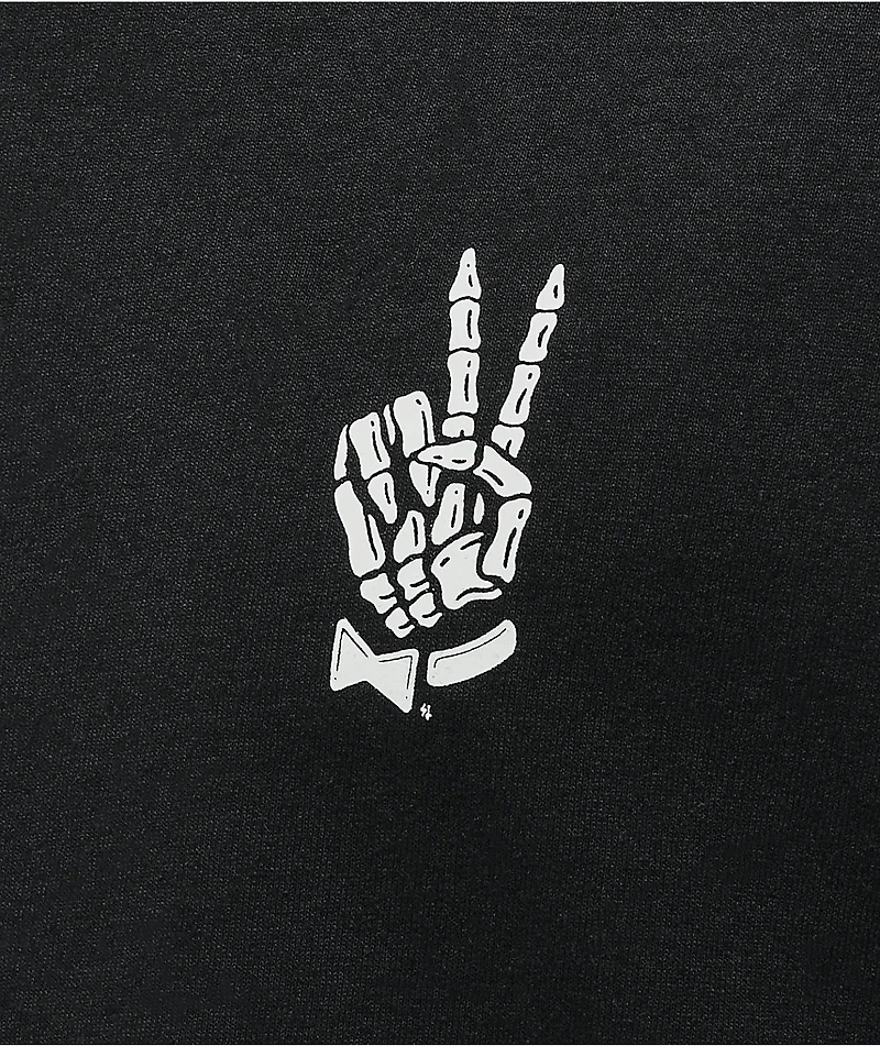 Lurking Class by Sketchy Tank Peace Off Glow the Dark Black T-Shirt