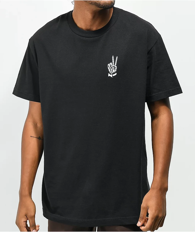 Lurking Class by Sketchy Tank Peace Off Glow the Dark Black T-Shirt