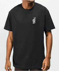 Lurking Class by Sketchy Tank Peace Off Glow the Dark Black T-Shirt