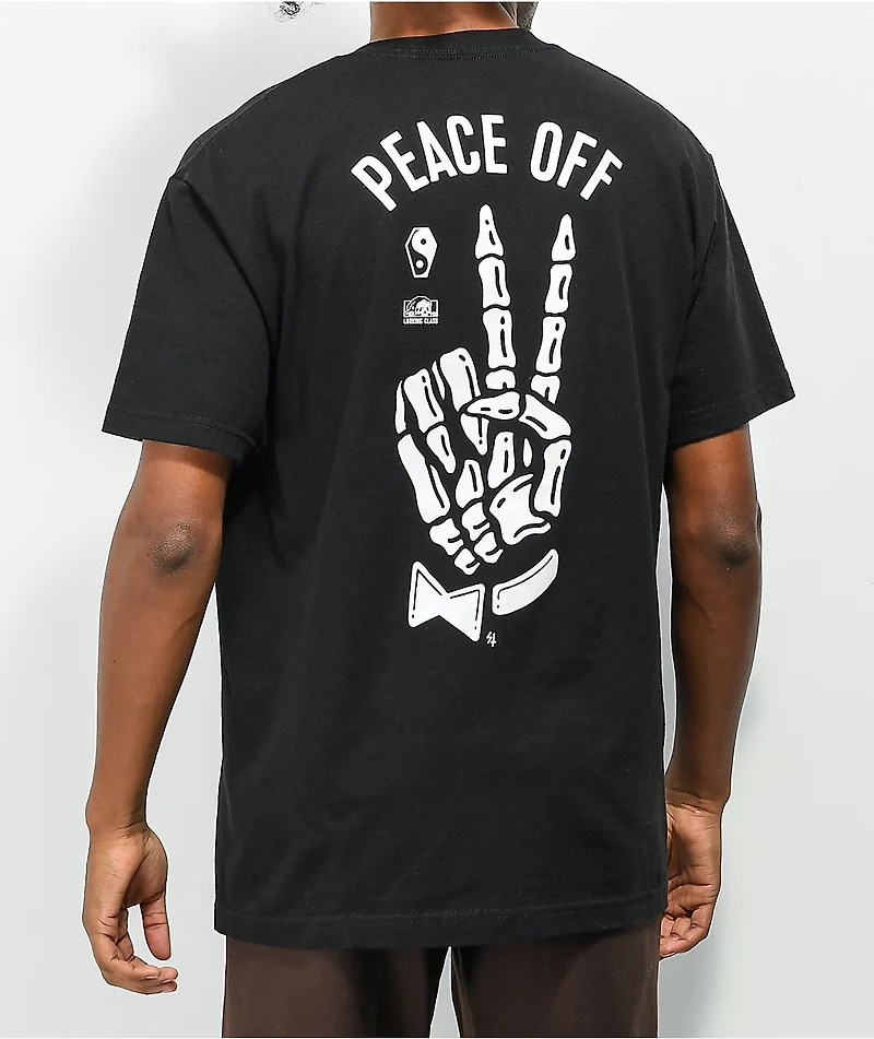 Lurking Class by Sketchy Tank Peace Off Glow the Dark Black T-Shirt