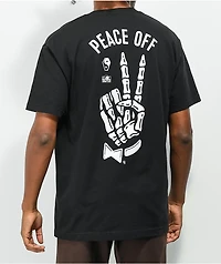 Lurking Class by Sketchy Tank Peace Off Glow the Dark Black T-Shirt