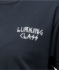 Lurking Class by Sketchy Tank Peeking Black T-Shirt