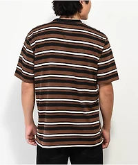 Lurking Class by Sketchy Tank Peeking Brown & Black Stripe T-Shirt