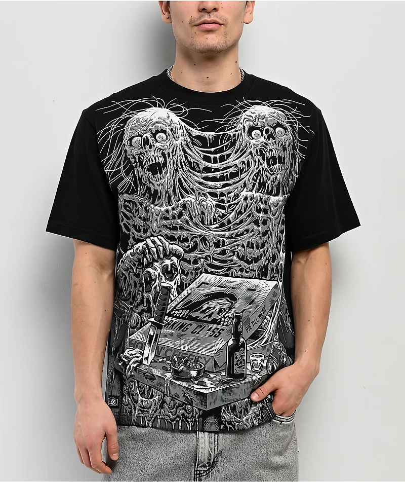 Lurking Class by Sketchy Tank Pie Till We Die Black T-Shirt