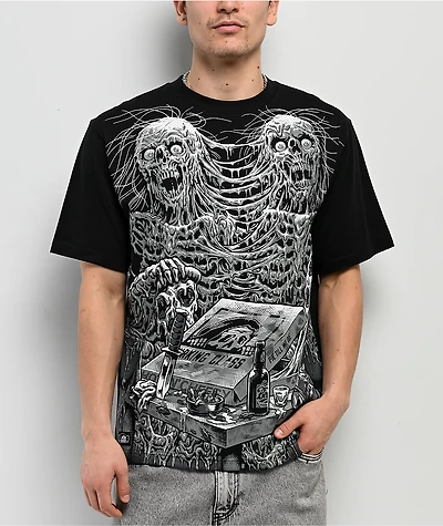 Lurking Class by Sketchy Tank Pie Till We Die Black T-Shirt