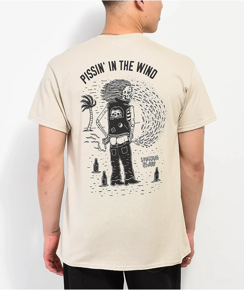 Lurking Class by Sketchy Tank Pissin Beige T-Shirt