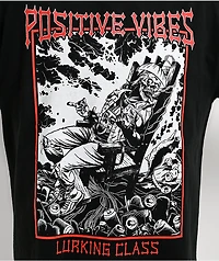Lurking Class by Sketchy Tank Positive Vibes Black T-Shirt