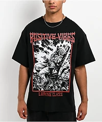 Lurking Class by Sketchy Tank Positive Vibes Black T-Shirt