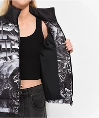 Lurking Class by Sketchy Tank Printed Black Puffer Jacket