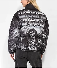 Lurking Class by Sketchy Tank Printed Black Puffer Jacket