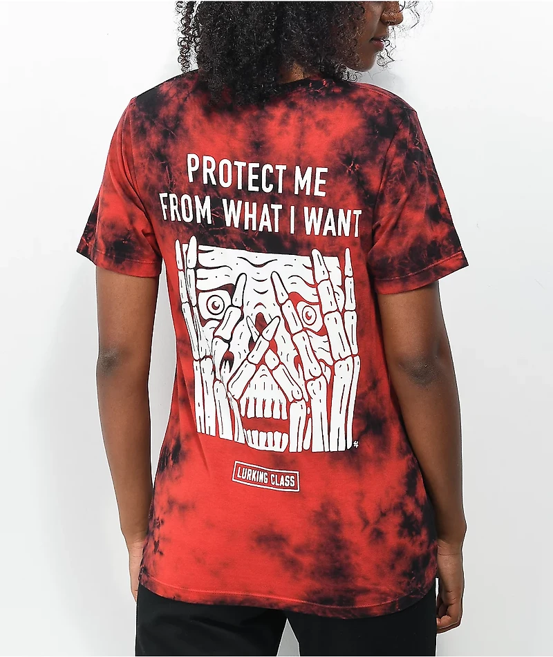 Lurking Class by Sketchy Tank Protect Red Tie Dye T-Shirt